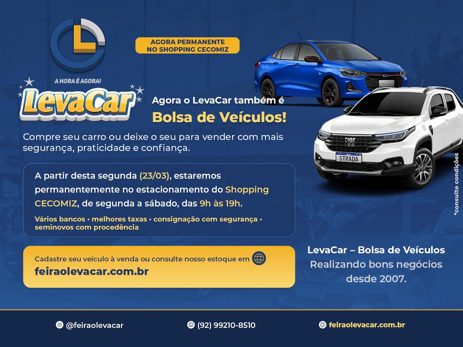 Projeto de social media para LevaCar